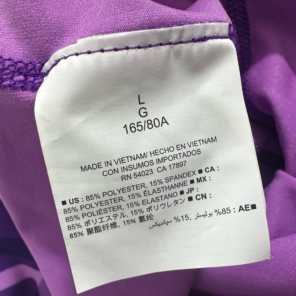 NWT Old Navy Active Sz L Women’s Purple Capri Leggings Geometric Athletic - Picture 7 of 10